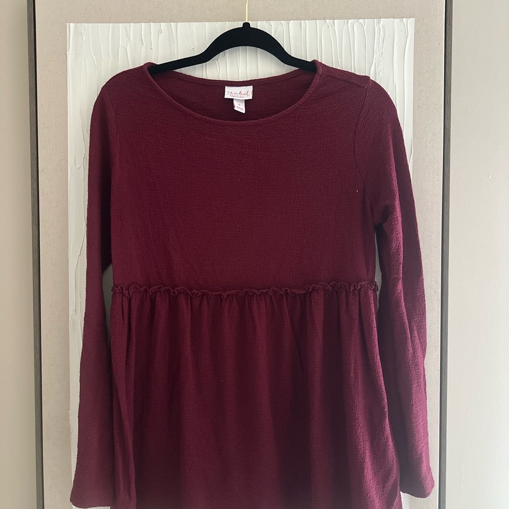 Isabel Maternity by Ingrid & Isabel Maroon Long Sleeve Top